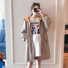 겟잇블루 출산임부복 후드 윈드 브레이커 트렌치코트
