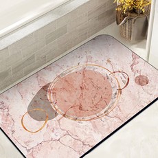 Wiederhome 多用途大理石紋地墊, 粉紅色