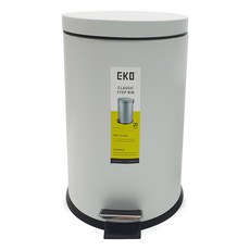 EKO 베이직 무소음 페달 휴지통 20L EK9624, 올 화이트무광, 1개