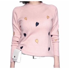 女款圈圈心形高爾夫針織衫