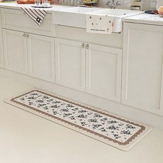 Reum Elegance Flower PVC 廚房緩衝地墊 46x150cm, 1個, 半橢圓