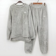 글램공감 여성용 복실이 홈 이지웨어 겨울 수면 긴팔 파자마 잠옷 투피스 세트