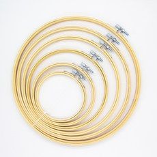 With&With居家手工刺繡用高級竹子圓形梭子 6件組, 1套, 混合顏色