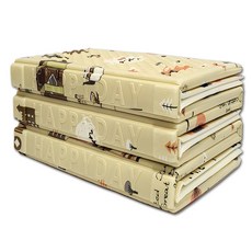 Happyday 3折倫敦風露營墊, 米色