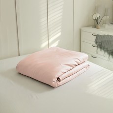 LoveCity 寢城之戀 經典素色吸濕排汗萊賽爾天絲薄被套 台灣製, 淺粉紅色