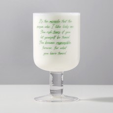 제이테이블 이니셜테임드 내열유리 로즈 고블렛잔 280ml, 그린, 1개