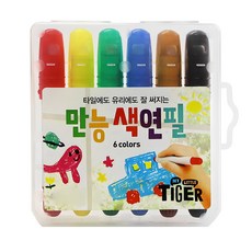 My Little Tiger 萬能彩色蠟筆 6色, 1組