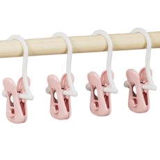 Happy Goods 多用途強力固定曬衣夾, 粉紅色, 4個