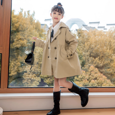 Orange Damul女童款半月型口袋大衣