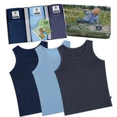 MRKIDS 男孩童人造絲背心組 3入