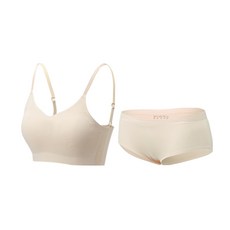 솔레일 여아용 학생 분리형 끈 브라 + 삼각 심리스 팬티 속옷 세트