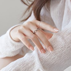 NAILHADA 黏貼式半永久凝膠美甲片 方形 24p + 專用雙面膠 + 酒精棉片組, 層疊線條, 1個