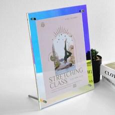 Mabel In Home 高級獨特彩色邊框壓克力立式相框, 1個, 極光