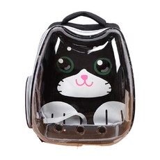 動物造型寵物透明背包 YT_RC482, 黑色的