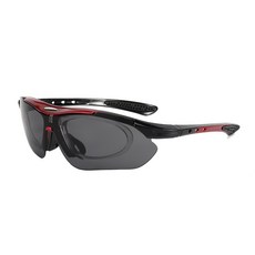 NAYA STYLE 防風運動自行車護目鏡 0089-61-4, 紅色（框架）、灰色（鏡頭）