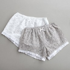 女童款蕾絲花朵打孔內襯褲 2件組