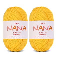 Knitt Nana 針織毛線 50g, 26 深黃色, 2個