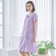 디에스도씨 여성용 냉감 엠보 반팔 잠옷 원피스