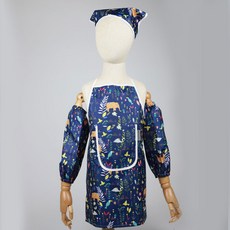 BEBE CHOUETTE 兒童防水圍裙 + 頭巾 + 袖套組