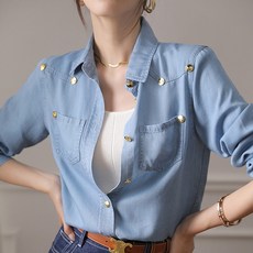 POPLARNC 鈕扣裝飾襯衫