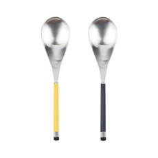Bogen 韓國製 Mont Blanc Calla 雙色緞面烏龍麵湯匙 2件組, 黃色, 藍色, 1套