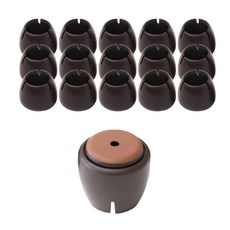 chair surfer 頂級椅腳套 Free Size 圓形椅腳用 S, 16個, 棕色