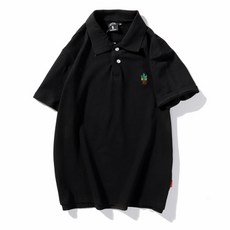 남성용 마켓A 선인장 엠보더리 카라 반팔티