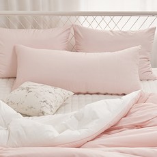 Jibeding 奶油起司柔軟蜜桃超細纖維長抱枕 嬰兒粉 100 x 45 公分, 粉紅色