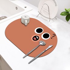 언헤브 발랄 표정 단색 식기 건조 매트 1단, B 스타일2