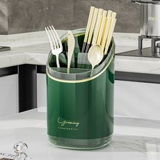 몬드스팟 대용량 칸막이 조리도구 칼 꽂이 수저통 RB20736, 그린, 1개