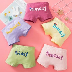 女童款日常圖案四角內褲 5種組 YP155