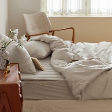 maatila 飯店高密度100支棉質被套, 麻灰色