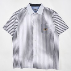 GYOBOKMALL 條紋短袖校服襯衫