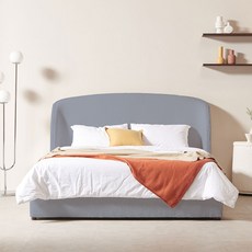 아로미가구 스테이 패브릭 침대 + 7존 포켓 독립 매트리스 방문설치, 윈디블루