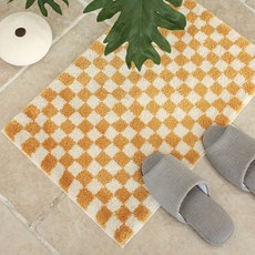 棋盤格紋地墊, 黃色