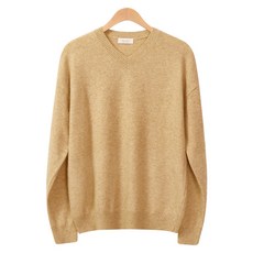 레이먼 남성용 콜스 라쿤 브이넥 울 니트티