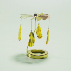 Treova 美麗優雅燭台 5.8, 5.8CM 金色 羽毛 19