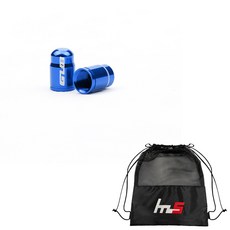 GUB Naya Style 自行車閥蓋帽 50p + 獨家袋套組 CYYP-71-2PU, 藍色（蓋帽）, 1套