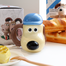 Colley 酷狗寶貝造型馬克杯+藍色帽子杯蓋, 混色, 1組