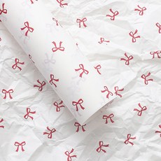 코히모 DIY 재료 꽃다발 포장지 5W0403, 화이트 + 레드, 20개