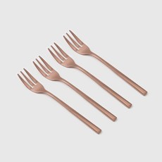 ssueim Pierre餐叉, 玫瑰金, 4支