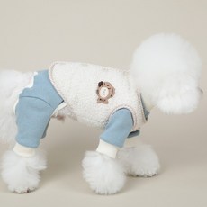 리토가토 반려동물 빵블리 조끼, 화이트, 1개