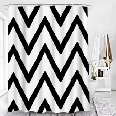 北歐風浴室浴簾 Type7 180 x 180公分, 1個