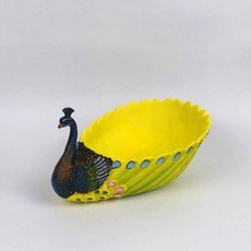 孔雀模型室內造景花盆 YT_RA401, 黃色, 1個
