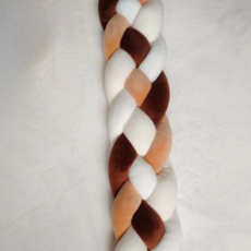 해피마인 부드럽고 따뜻한 꽈베기 침대가드 1m, 브라운 + 연브라운 + 화이트