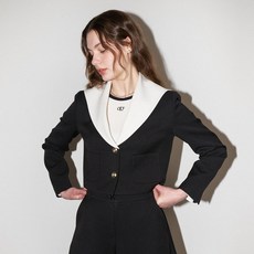 OLIVE DES OLIVE 女款水手領短版夾克