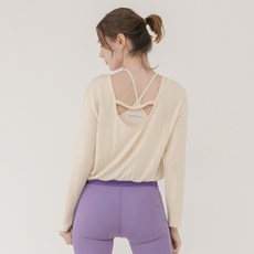 韓國 DURAN 女款透氣羽感莫代爾後背亮點覆蓋T恤 DTF3W-4124