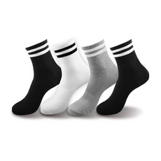 Crocodile 鱷魚 男性用鬆緊帶雙環中筒襪4雙組 CD289&CD290