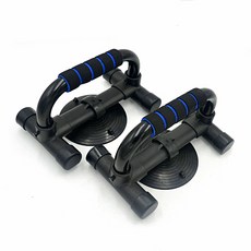 흡착형 푸쉬업바 2p 세트, 블랙 + 블루