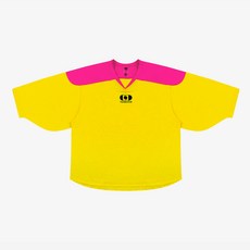 hocky club 配色練習用守門員曲棍球球衣, 亮粉色 + 黃色, 1個